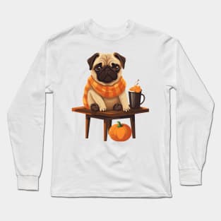 Pugkin Spice Latte Long Sleeve T-Shirt